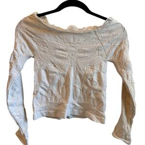 Intimately by Free People White Lace Shapewear Top. NWOT